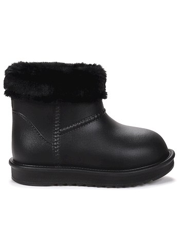 Su Geçimez Kürklü Yağmur Botu - Siyah - Görsel 2