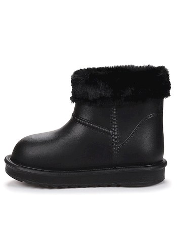 Su Geçimez Kürklü Yağmur Botu - Siyah - Görsel 3