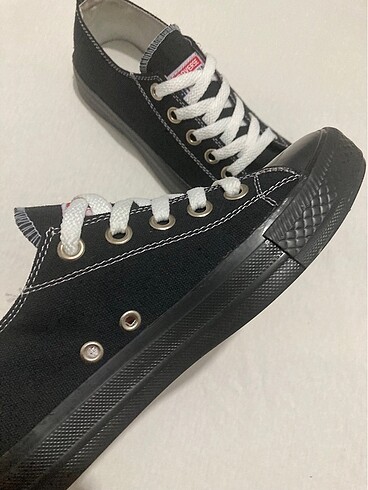 39 Beden siyah Renk Converse Kısa Siyah