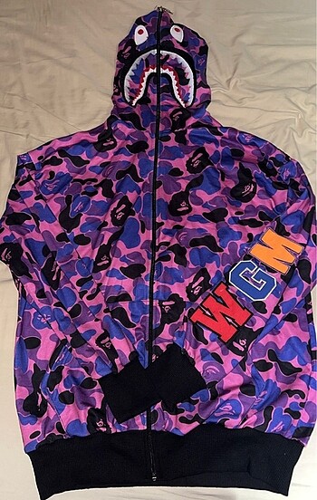 Bape Mor Kapüşonlu Ceket