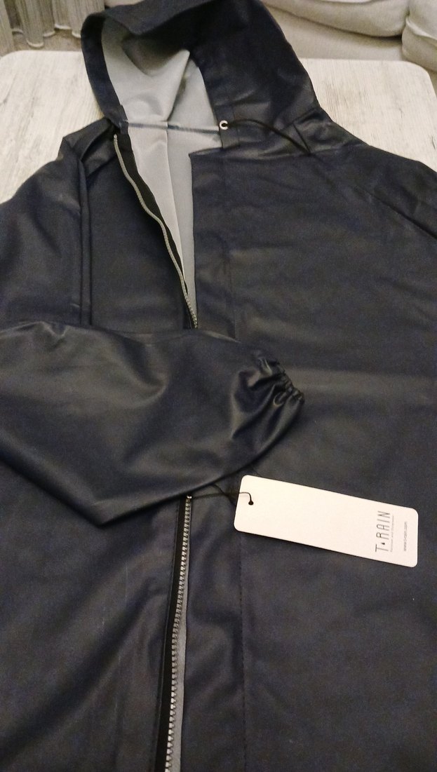 Gri Erkek T-RAIN yağmurluk M beden - Görsel 3