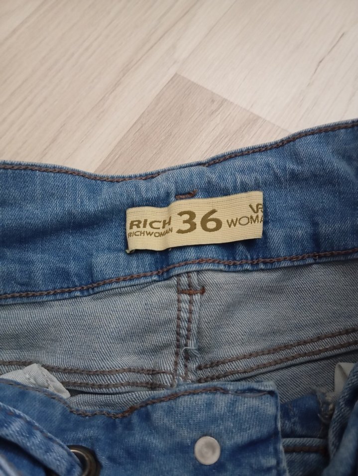 Kadın Mavi Gri Denim Kemerli Jean - Görsel 4