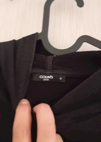 Siyah Kapüşonlu Baskılı Kadın Sweatshirt - Görsel 2