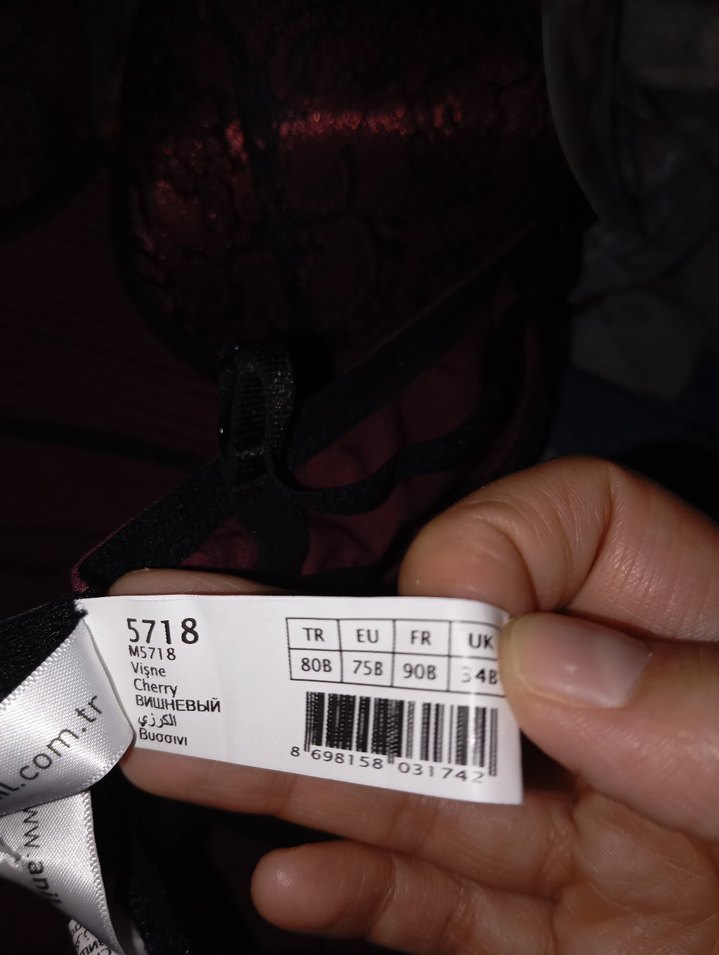 Bordo Mini Saten Gecelik - Görsel 4