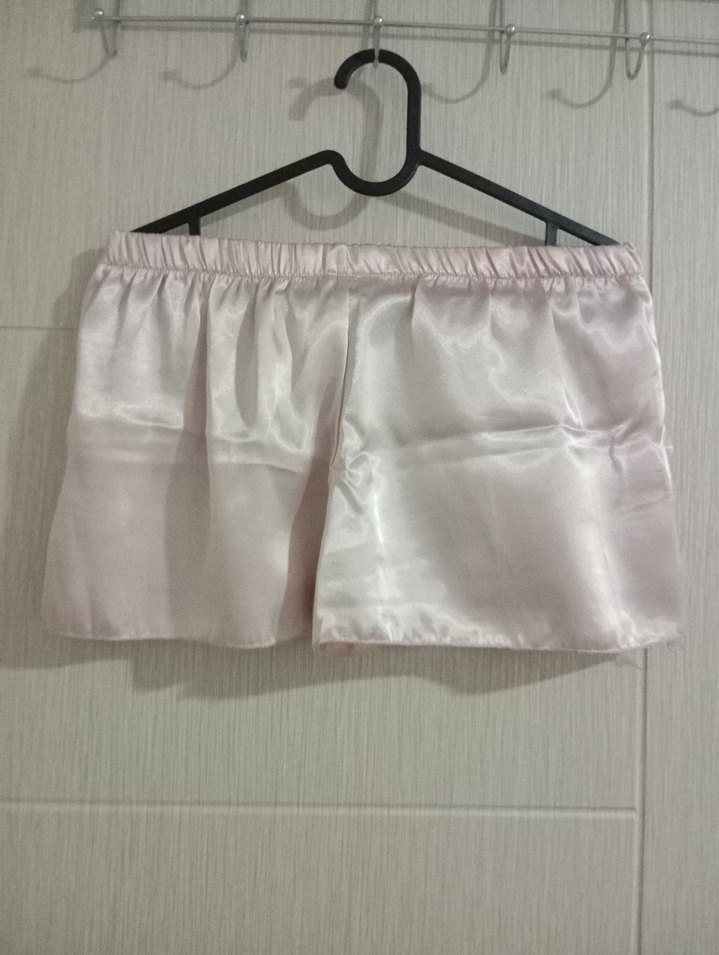 Pembe Dantel Detaylı İp Askılı Midi Gecelik - Görsel 3