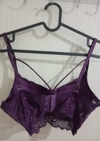 Mor Gotik Dantel Midi Sütyen - Görsel 2