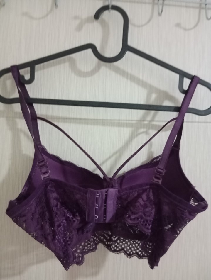 Mor Gotik Dantel Midi Sütyen - Görsel 2