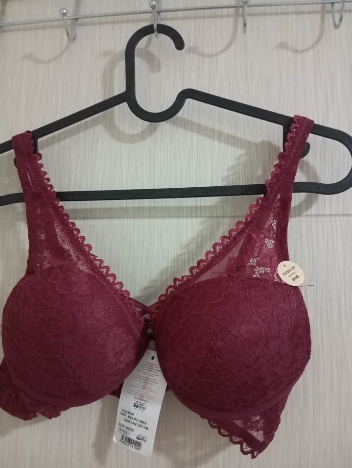 Bordo sütyen takımı - Görsel 2