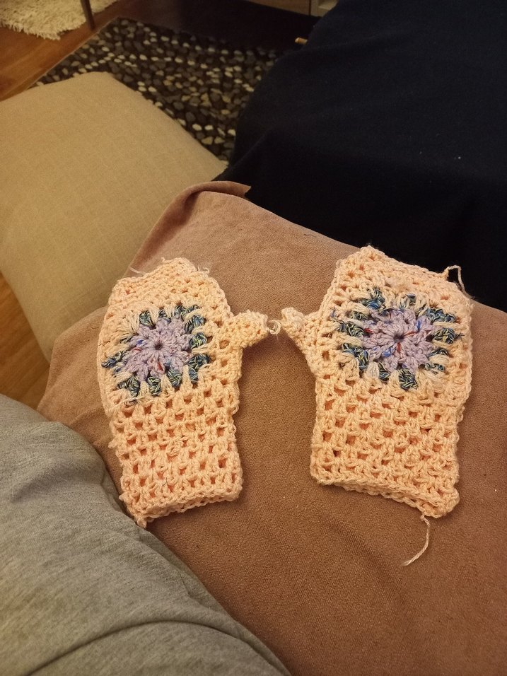 Bohem Çok Renkli Örgü Kadın Eldiveni - Görsel 3