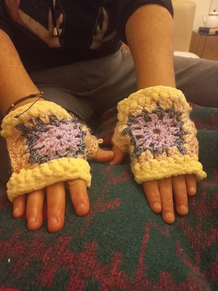 Renkli Örgü Kadın Eldivenleri - Görsel 3