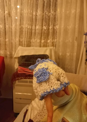 Renkli Nakışlı Örgü Kız Eldivenleri - Görsel 6