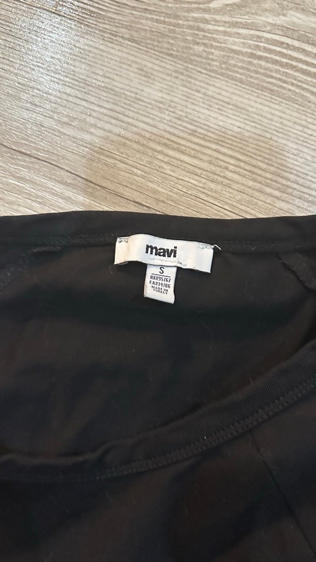 Siyah Kadın Kısa Kollu Crop Top - Görsel 2