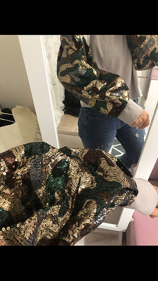 Diğer Kolları payet sweattişört