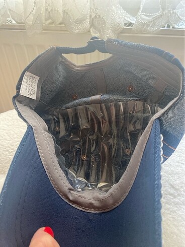 Beden lacivert Renk Denim taşlı şapka