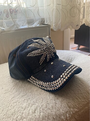 Diğer Denim taşlı şapka