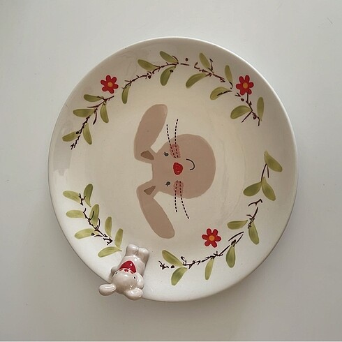 Paşabahçe bunny seramik pasta tabağı