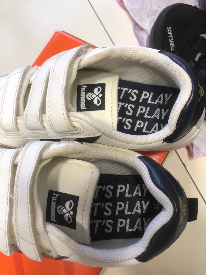 orjinal hummel Çocuk Beyaz Gri Cırt Cırtlı Sneaker - Görsel 3