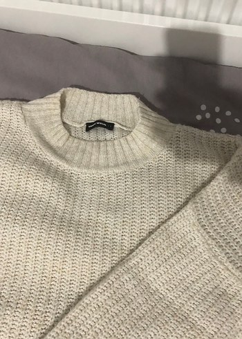 Gri Örgü Kadın Triko Kazak - Görsel 4