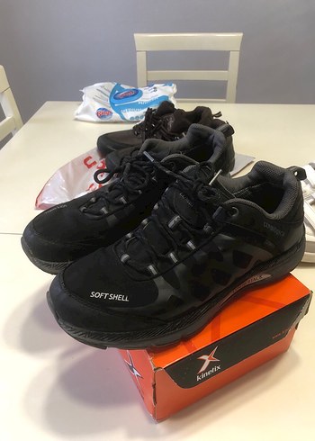 siyah unisex Spor Outdoor Ayakkabı Velcro - Görsel 2