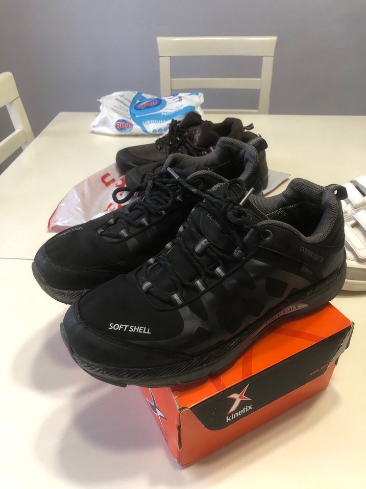 siyah unisex Spor Outdoor Ayakkabı Velcro - Görsel 2