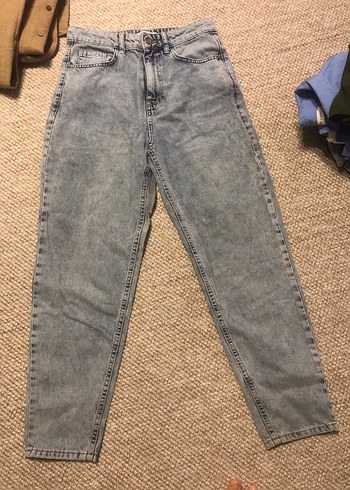 Bol Kesim Kadın Kot Pantolon - Görsel 2