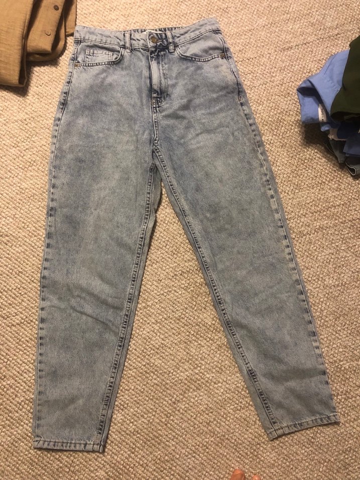 Bol Kesim Kadın Kot Pantolon - Görsel 2