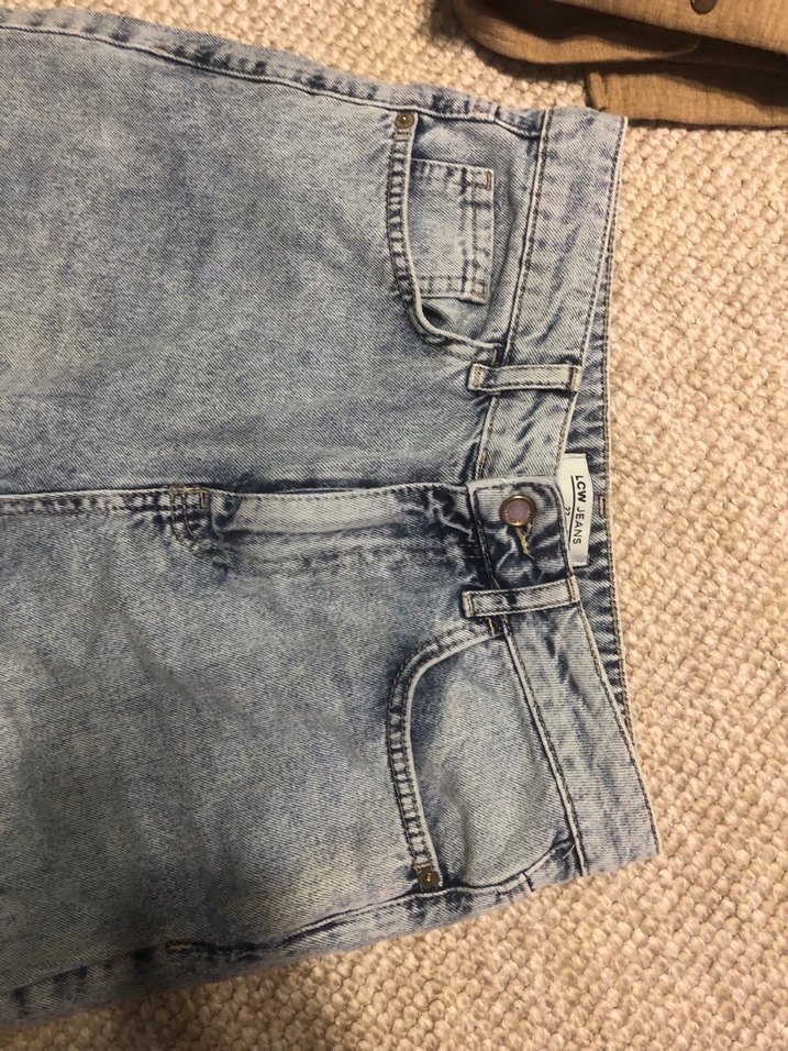 Bol Kesim Kadın Kot Pantolon - Görsel 3