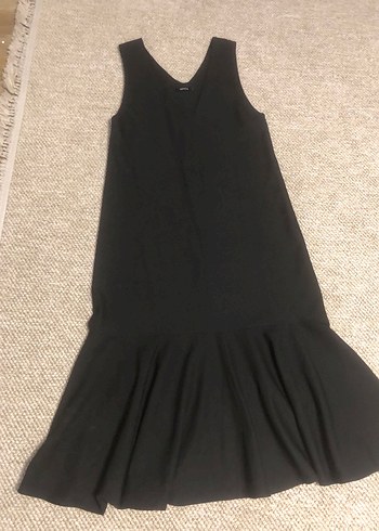 Siyah Uzun Jile Elbise - Görsel 2