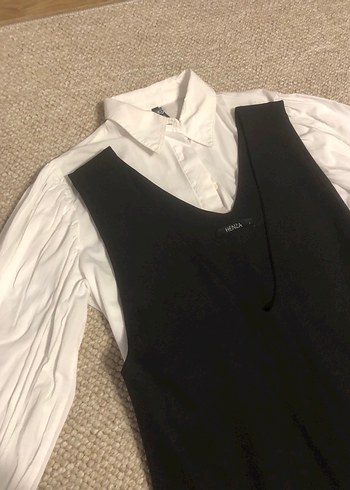 Siyah Uzun Jile Elbise - Görsel 4