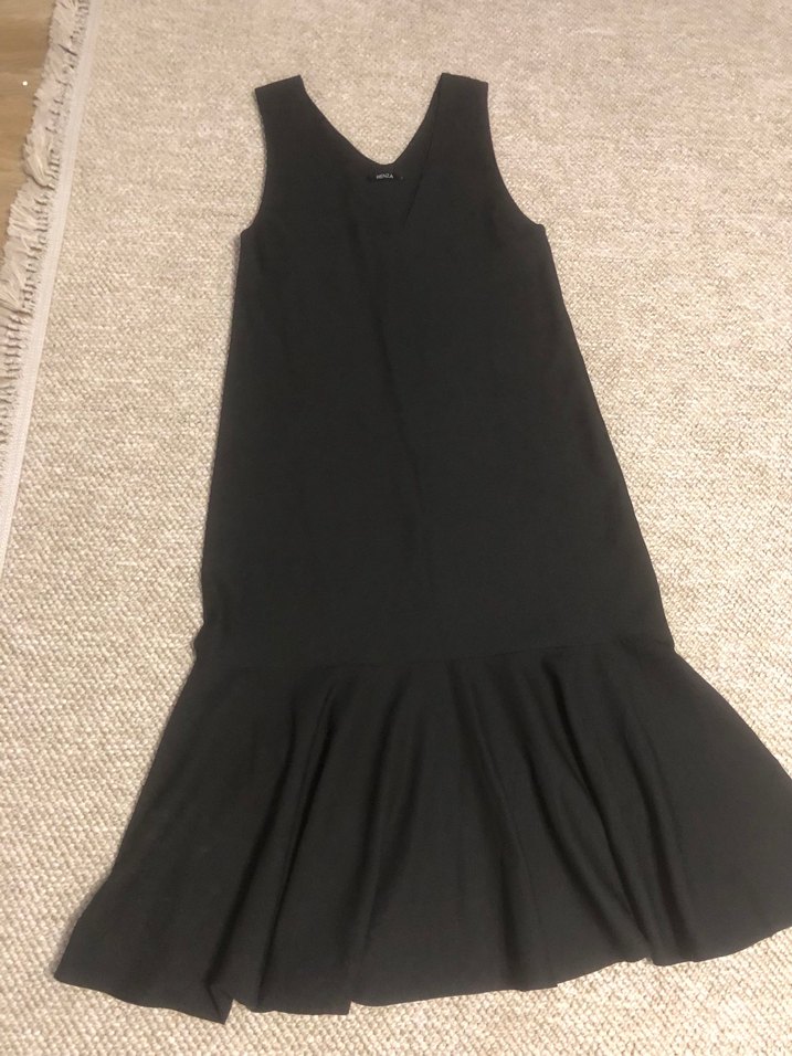 Siyah Uzun Jile Elbise - Görsel 2