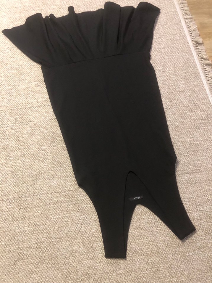 Siyah Uzun Jile Elbise - Görsel 5