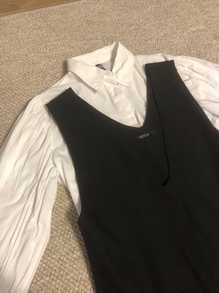 Siyah Uzun Jile Elbise - Görsel 4