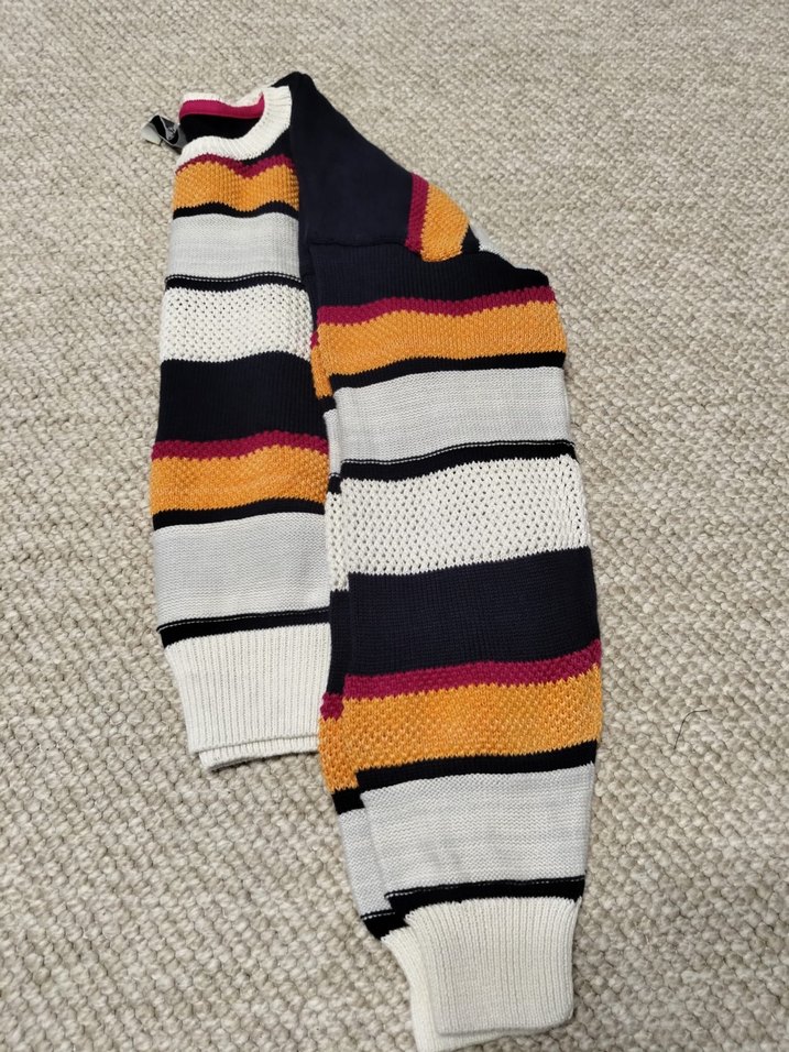 Çizgili Örgü Kadın Sweatshirt - Görsel 2