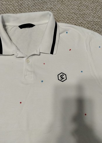 LCW Beyaz Pamuklu Erkek Polo Tişört - Görsel 2