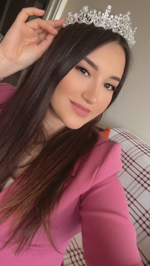 İnci ve Taşlı Beyaz Düğün Tacı - Görsel 3