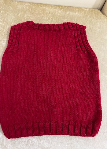 Bordo Örgü Erkek Çocuk Süveter - Görsel 5