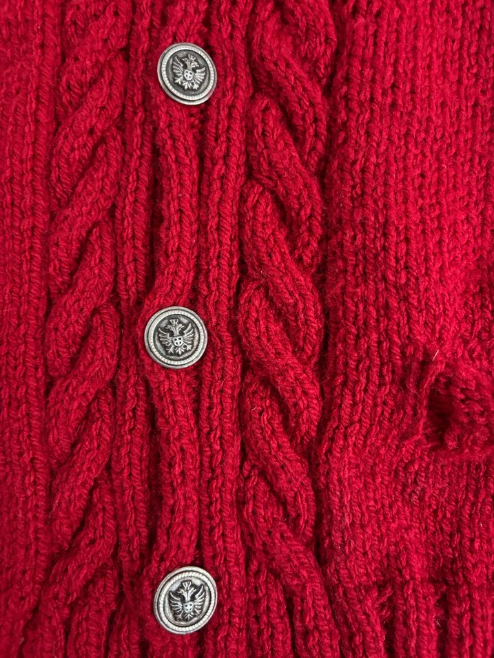 Bordo Örgü Erkek Çocuk Süveter - Görsel 2