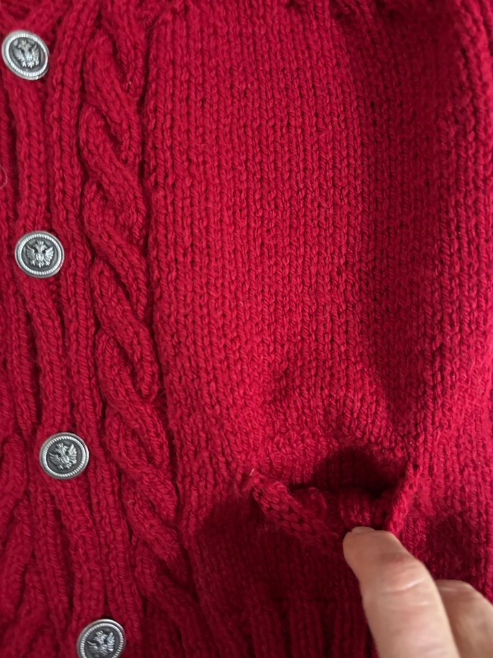 Bordo Örgü Erkek Çocuk Süveter - Görsel 3
