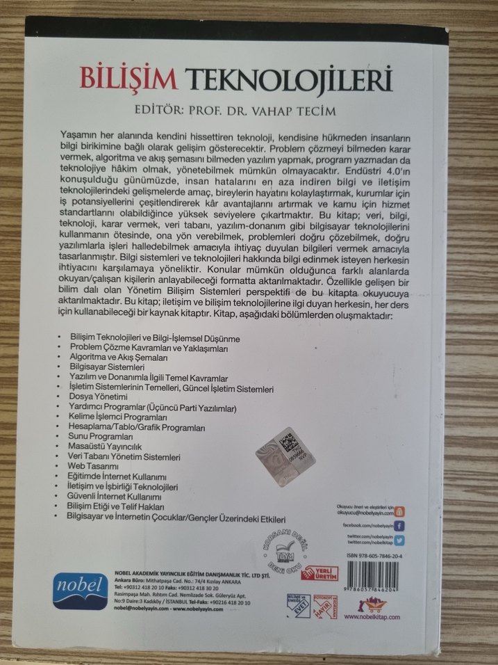 Bilişim Teknolojileri Kitabı - Prof. Dr. Vahap Tecim - Görsel 2