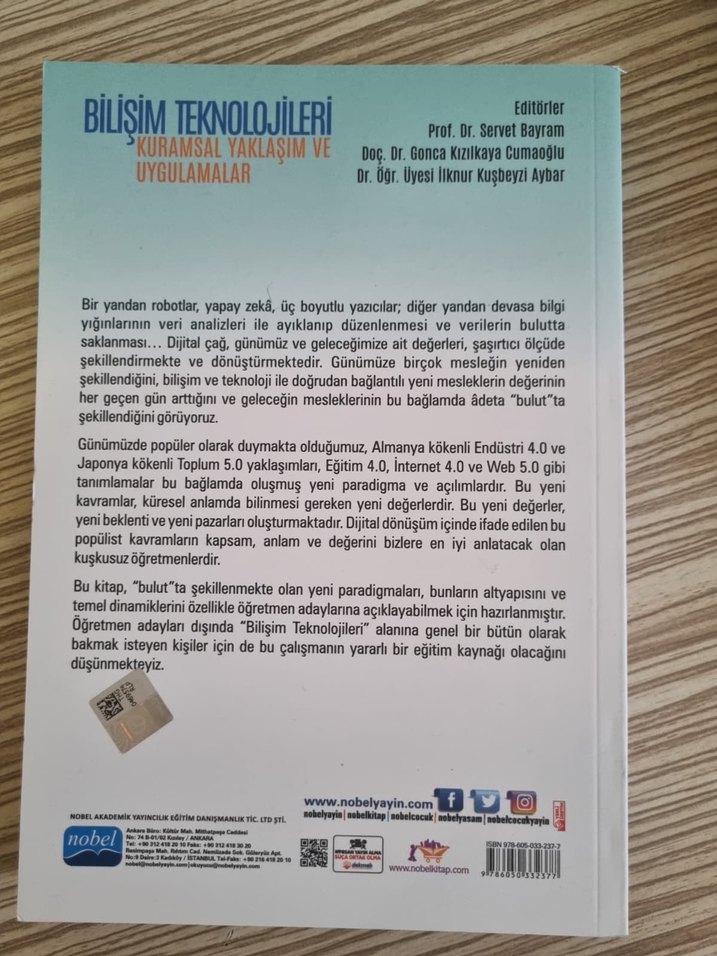 Bilişim Teknolojileri Kuramsal Yaklaşım ve Uygulamalar nobel yay - Görsel 2