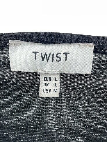 l Beden siyah Renk Twist Bluz %70 İndirimli.