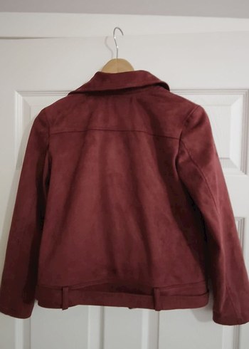 Bordo Süet kız çocuk panço ceket 11-12yaş - Görsel 2