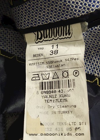 Erkek çocuk ceket  11 yaş - Görsel 3