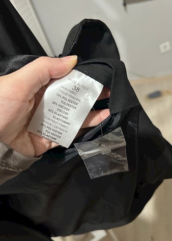 Siyah Notch Yaka Düğmeli Tuxedo Ceket - Görsel 4