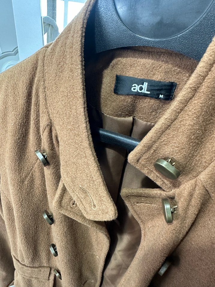 Düğmeli Kahverengi Kadın Süet Midi Kaban - Görsel 2