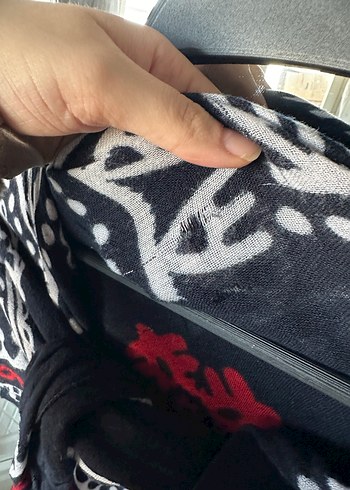 Bohem Siyah Desenli Kadın Şal - Görsel 2