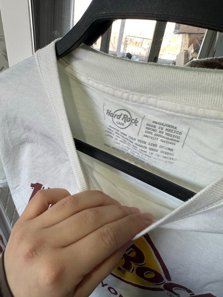 Beyaz Hard Rock Baskılı Tişört - Görsel 2