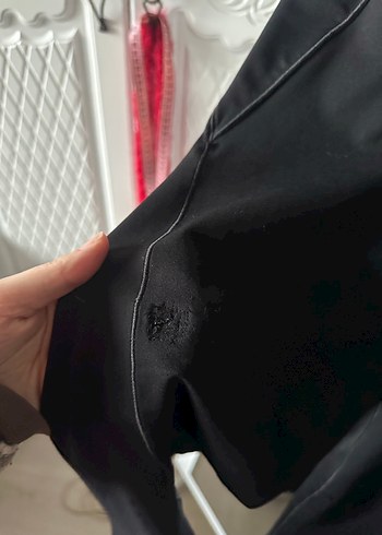 Siyah Kadın Spor Tayt Velcro Detaylı - Görsel 3