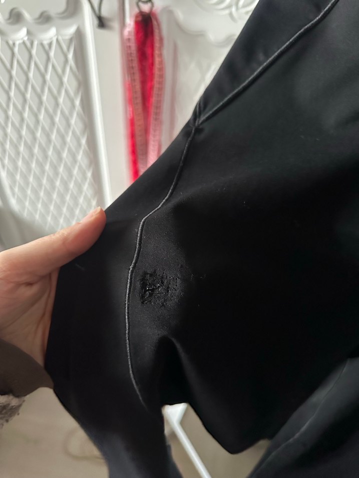 Siyah Kadın Spor Tayt Velcro Detaylı - Görsel 3