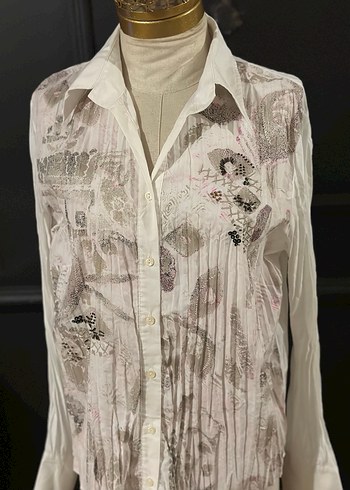 Beyaz Pilili Gömlek - Görsel 2